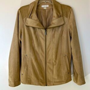 Christopher & Banks tan jacket, faux suede, size  L